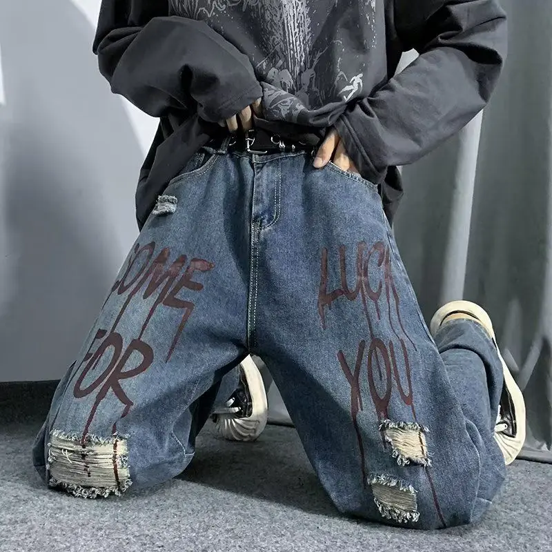 y2k clothes High Street Hip Hop Washed Distressed Letter Printed Jeans Men Fashion Brand Straight Leg WideLeg Loose Couple Pants
y2k clothes High Street Hip Hop Washed Distressed Letter Printed Jeans Men Fashion Brand Straight Leg WideLeg Loose Couple Pants