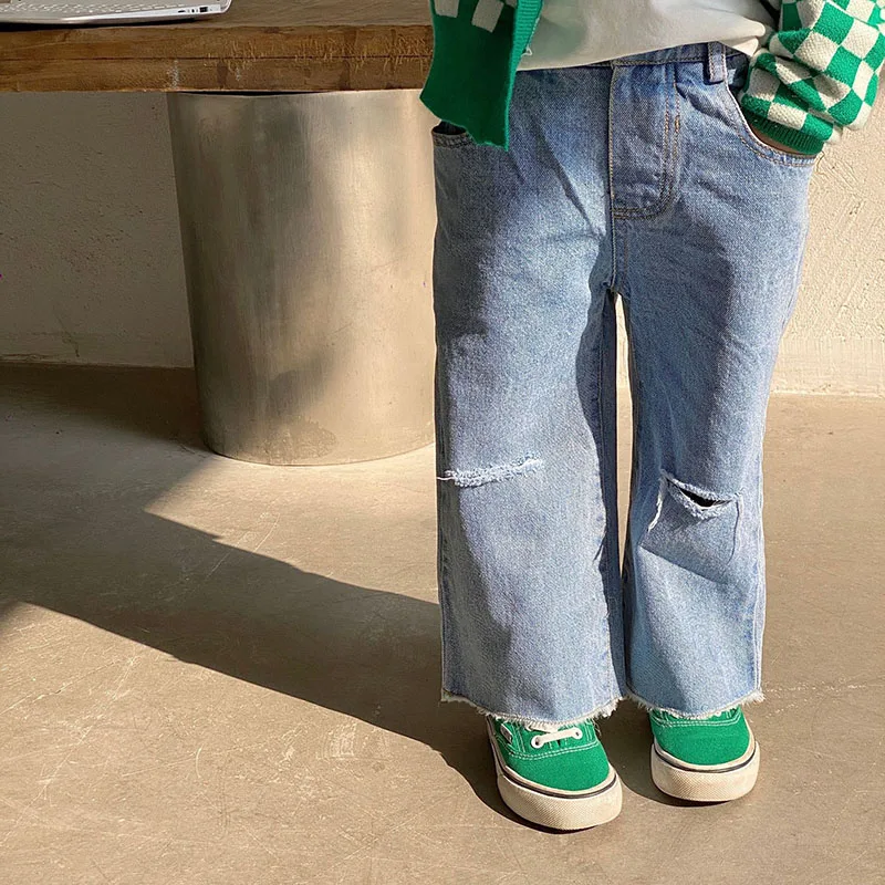 Thunderers 2022 Autumn Kids Clothes Loose Girls Ripped Jeans Solid Girls Pants Denim Girls Pants
Thunderers 2022 Autumn Kids Clothes Loose Girls Ripped Jeans Solid Girls Pants Denim Girls Pants