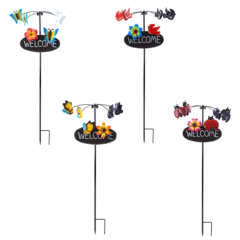 Metal Welcome Sign Bird Butterfly Flower Wind Spinner Windmill Stake for Home Outdoor Garden Yard Decoration Housewarming Gift
Metal Welcome Sign Bird Butterfly Flower Wind Spinner Windmill Stake for Home Outdoor Garden Yard Decoration Housewarming Gift