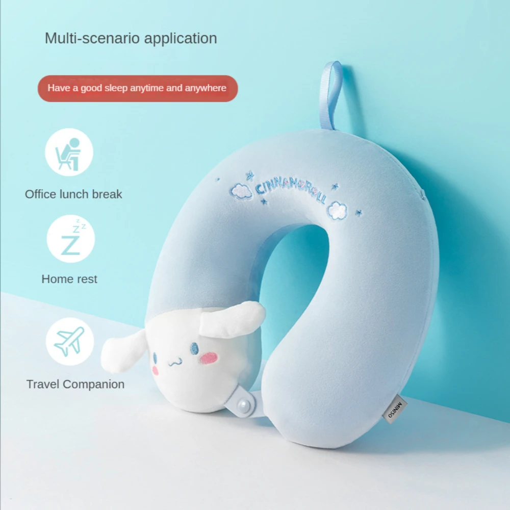 Kawaii U-Shape Travel Pillow Sanrio Cinnamoroll Anime Neck Pillow for Airplane Car Cartoon Pillows for Sleep Home Textile
Kawaii U-Shape Travel Pillow Sanrio Cinnamoroll Anime Neck Pillow for Airplane Car Cartoon Pillows for Sleep Home Textile