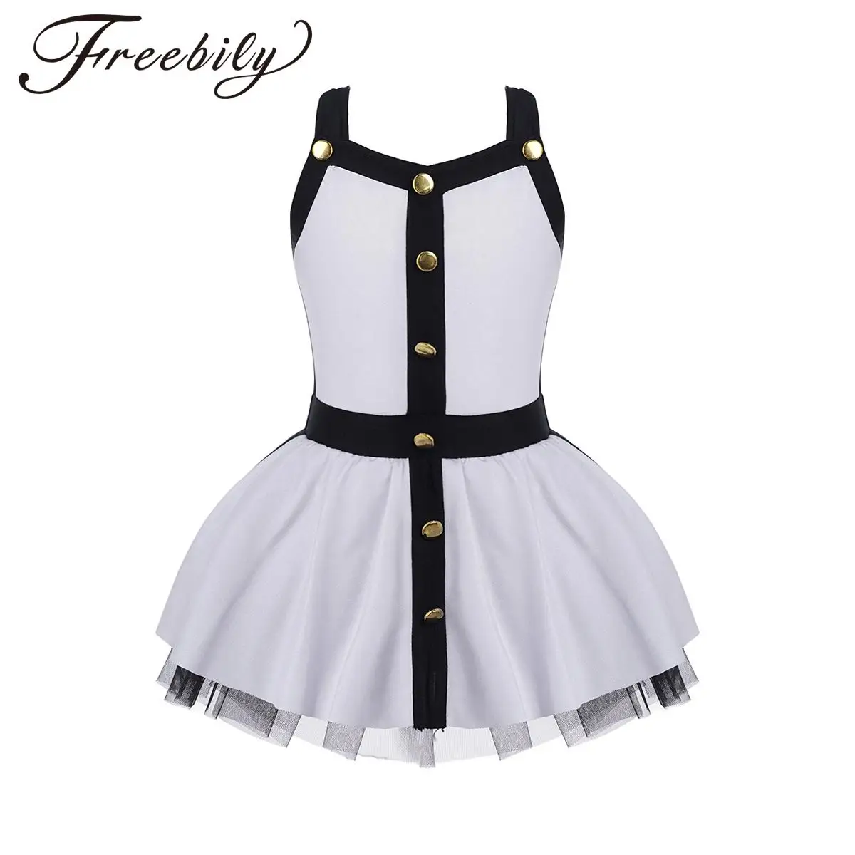 Kids Girls Ballet Dress Sleeveless Buttons Decor Mesh Tutu Ballerina Stage Performance Dance Dress Child Dancewear Daily Wear
Kids Girls Ballet Dress Sleeveless Buttons Decor Mesh Tutu Ballerina Stage Performance Dance Dress Child Dancewear Daily Wear