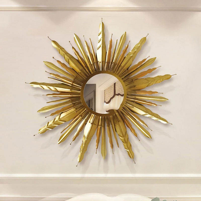 Simple Modern Wrought Iron Sun Shape Decorative Mirror Wall Mural Decoration Hotel Livingroom Home Porch Wall Hanging Crafts Art
Simple Modern Wrought Iron Sun Shape Decorative Mirror Wall Mural Decoration Hotel Livingroom Home Porch Wall Hanging Crafts Art