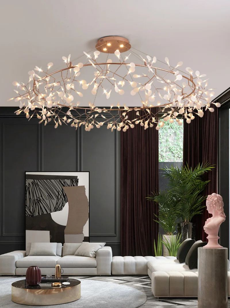 Nordic Chandelier Modern Luxury Living Room Kitchen Firefly Led Ceiling Pendant Lamp Indoor Creative Children's Room Ring Lights
Nordic Chandelier Modern Luxury Living Room Kitchen Firefly Led Ceiling Pendant Lamp Indoor Creative Children's Room Ring Lights