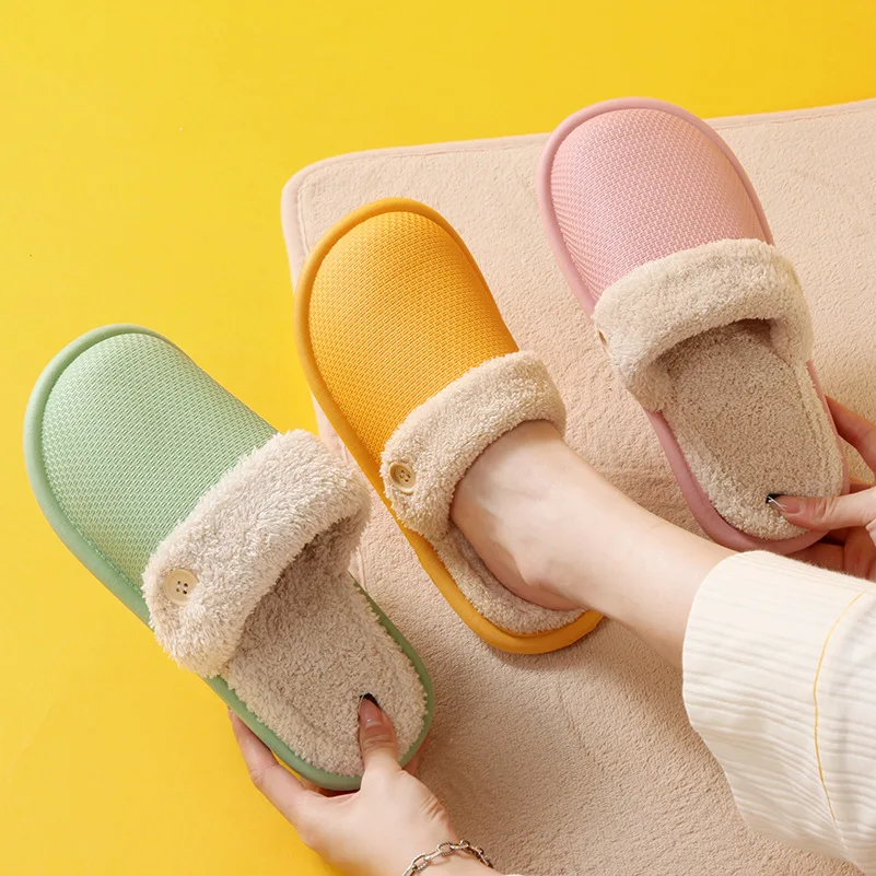 2022 Winter New Women And Men Cotton Slippers Fashion Solid Indoor Wear Water-proof Keep Warm Couple Plush Slippers Home Shoes
2022 Winter New Women And Men Cotton Slippers Fashion Solid Indoor Wear Water-proof Keep Warm Couple Plush Slippers Home Shoes
