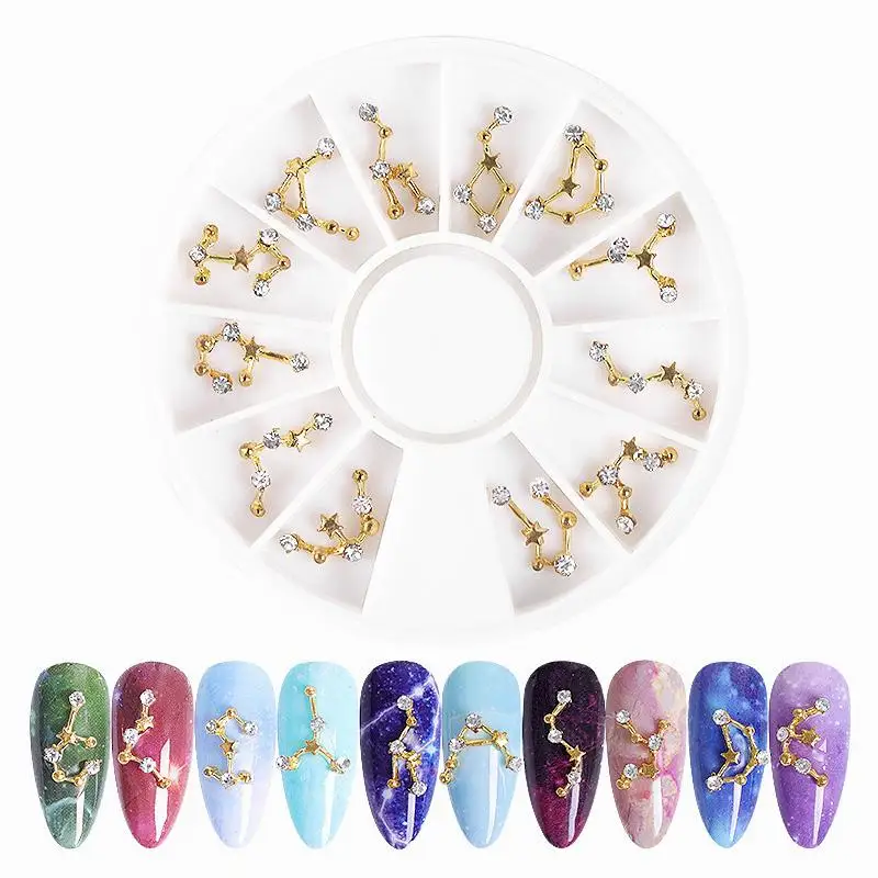 Nail Decoration Nail Art Manicure Turntable 12 Constellations Series Alloy Jewelry 3D Glitter Nail Art Luxurious Decorations
Nail Decoration Nail Art Manicure Turntable 12 Constellations Series Alloy Jewelry 3D Glitter Nail Art Luxurious Decorations