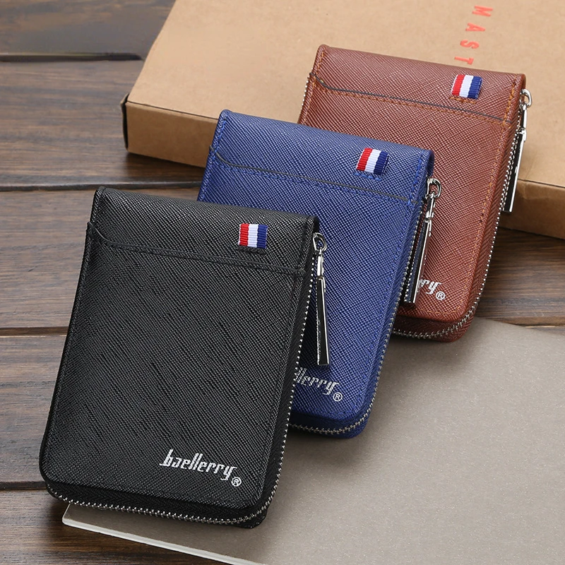 New Fashion Zipper Men's Wallet Small Short Credit Card Holder for Male Vintage Mini Man Purse with Coin Pocket
New Fashion Zipper Men's Wallet Small Short Credit Card Holder for Male Vintage Mini Man Purse with Coin Pocket