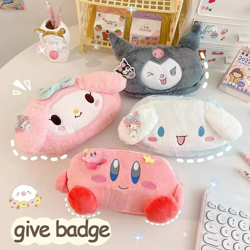 Sanrio плюшевые пеналы Kawaii Kuromi Cinnamoroll школьные принадлежности большой емкости для ручек сумка для ручек для девочек школьные принадлежности
Sanrio плюшевые пеналы Kawaii Kuromi Cinnamoroll школьные принадлежности большой емкости для ручек сумка для ручек для девочек школьные принадлежности