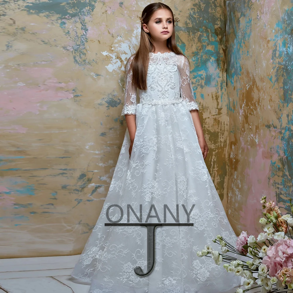 

JONANY Lively Flower Girl Dress Lace New Arrival 2023 Customised Party Prom Pageant Vestido Little Girl First Communion Ceremony