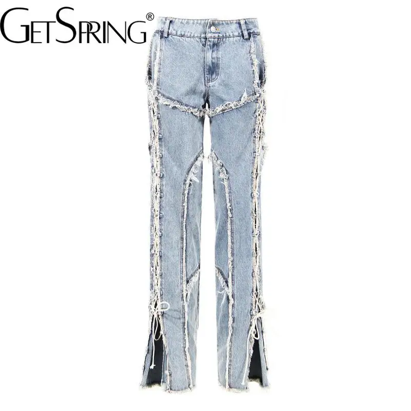 GetSpring Women Denim Pant High Waist Overalls 2022 Summer New Street Chic Split Long Blue Straight Jeans Fashion Denim Trousers
GetSpring Women Denim Pant High Waist Overalls 2022 Summer New Street Chic Split Long Blue Straight Jeans Fashion Denim Trousers