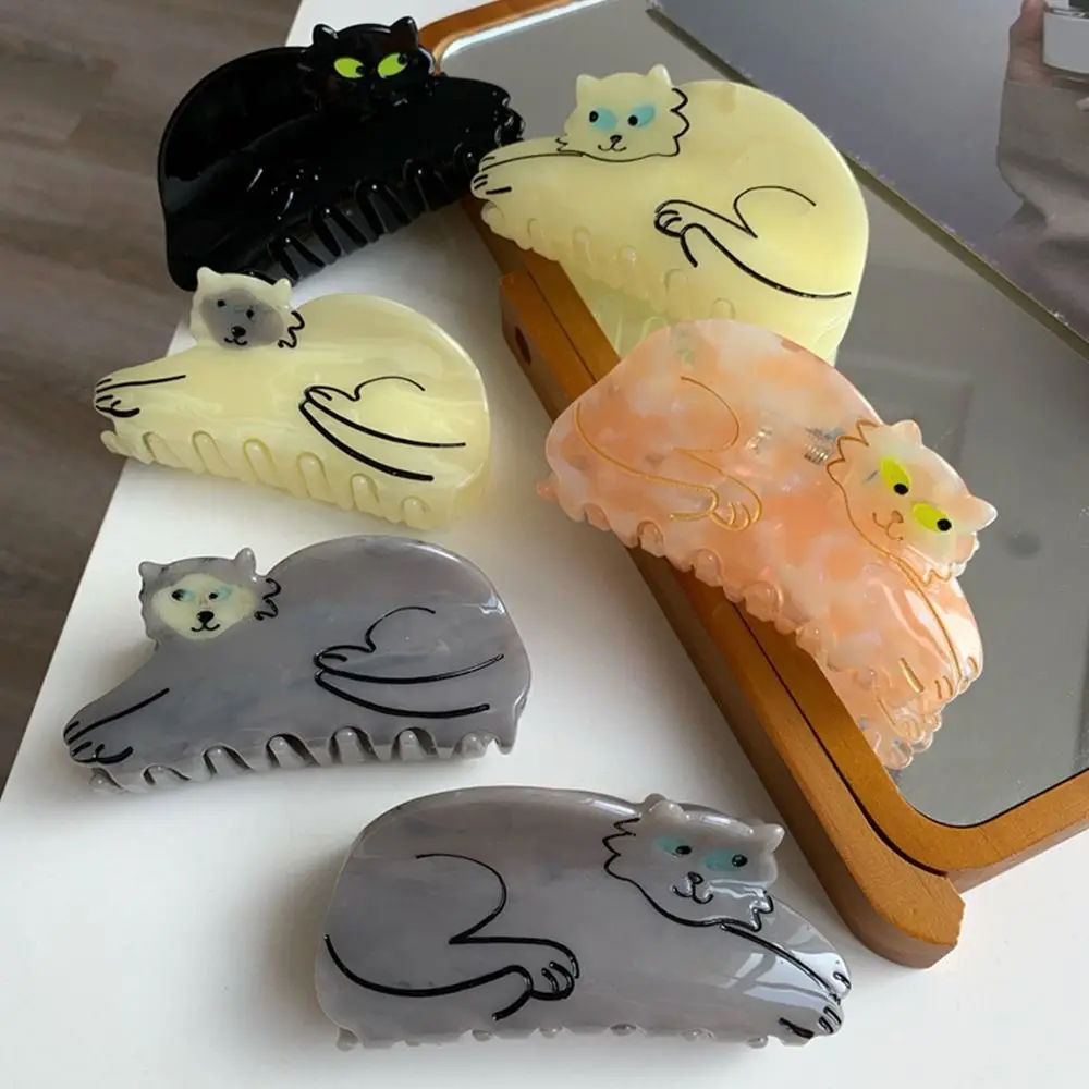 Novelty Women Girls French Style Acetate Ragdoll Cat Amber Cat Clips Ponytail Holder Sweet Hairpins Texture Hair Claws
Novelty Women Girls French Style Acetate Ragdoll Cat Amber Cat Clips Ponytail Holder Sweet Hairpins Texture Hair Claws