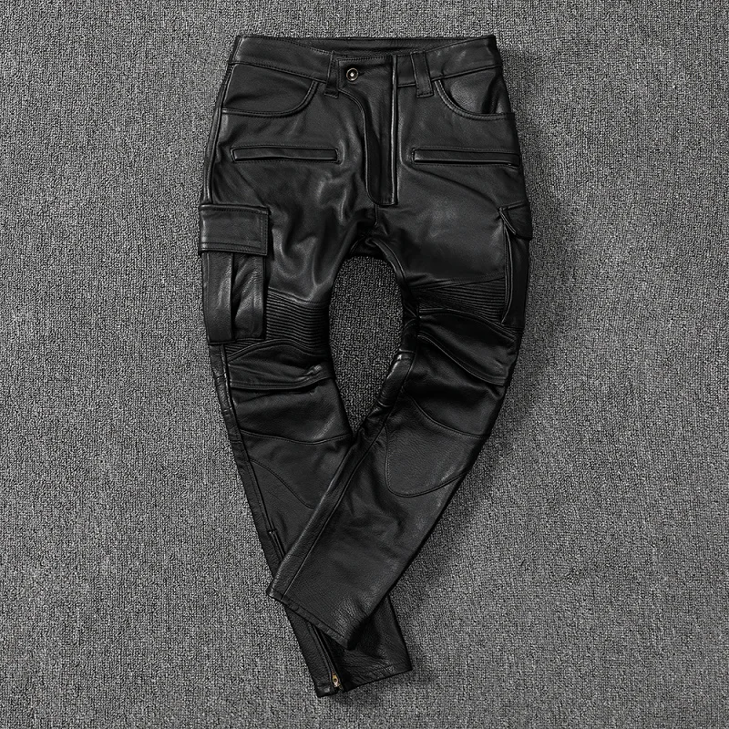 Free shipping.wholesales mens genuine leaher cargo pants.black Pro biker cow leather long pants.Protective gear trousers.
Free shipping.wholesales mens genuine leaher cargo pants.black Pro biker cow leather long pants.Protective gear trousers.
