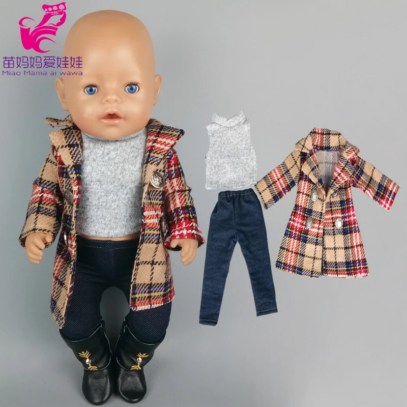 Doll Coat 40cm Baby Doll Winter British Style Plaid Woolen Clothes 18" American Og Girl Doll Long Coat
Doll Coat 40cm Baby Doll Winter British Style Plaid Woolen Clothes 18" American Og Girl Doll Long Coat
