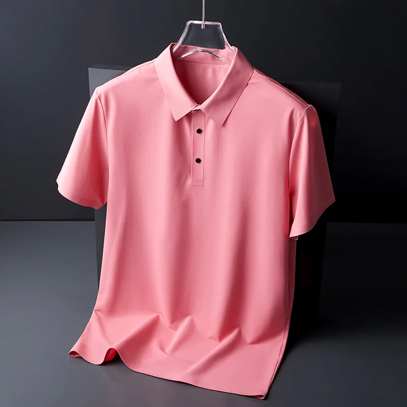 Polo shirt men’s short-sleeved business shirt summer ice silk traceless lapel t-shirt
Polo shirt men’s short-sleeved business shirt summer ice silk traceless lapel t-shirt