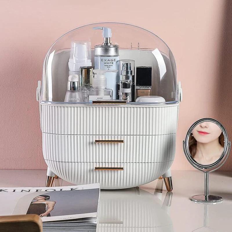 Portable Makeup Organizer Cosmetic Storage Box Storage Organizer Cosmetic Display Cases Large Capacity with Lid Dust-proof
Portable Makeup Organizer Cosmetic Storage Box Storage Organizer Cosmetic Display Cases Large Capacity with Lid Dust-proof