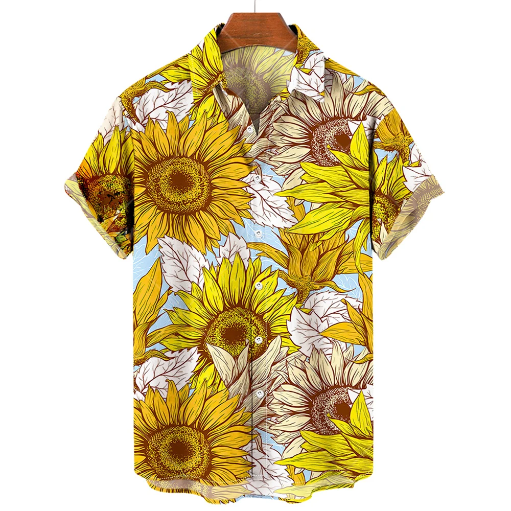 Hawaiian Men's Shirts 2023 Sunflower Sunshine Print Lapel Shirts For Men Fashion Short Sleeve Tops Loose Oversized Men Clothing
Hawaiian Men's Shirts 2023 Sunflower Sunshine Print Lapel Shirts For Men Fashion Short Sleeve Tops Loose Oversized Men Clothing