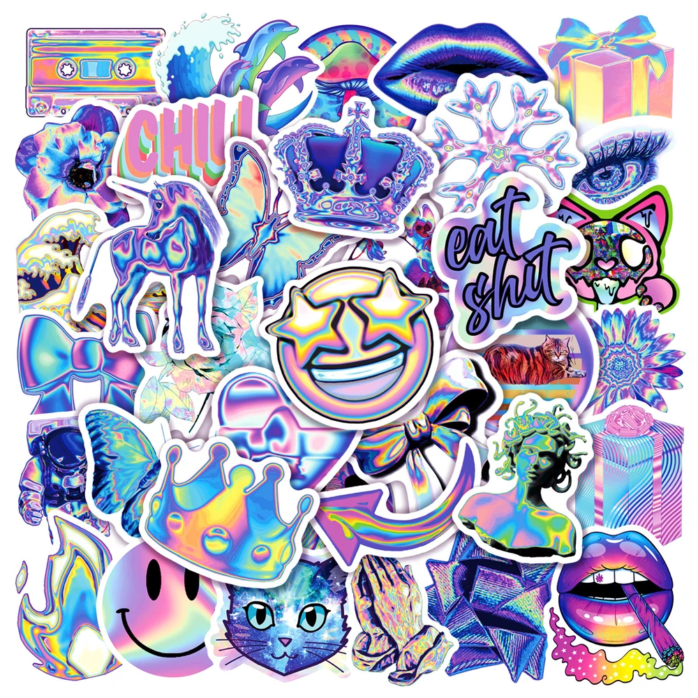 10/50 Pcs Holographic Dazzling Laser Graffiti Stickers Decoration Computer Mobile Phone Wall Table Chair Thin Waterproof Sticker
10/50 Pcs Holographic Dazzling Laser Graffiti Stickers Decoration Computer Mobile Phone Wall Table Chair Thin Waterproof Sticker