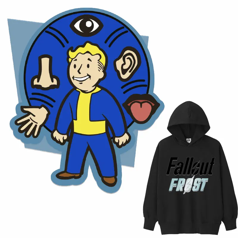 Fallout Vault Boy Iron-on Transfers for Clothing Thermoadhesive Patches on Clothes Clorhing Stickers Fusible Patch for T-shirt
Fallout Vault Boy Iron-on Transfers for Clothing Thermoadhesive Patches on Clothes Clorhing Stickers Fusible Patch for T-shirt