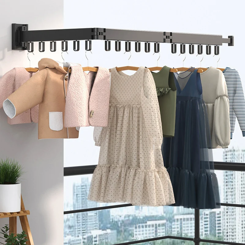Rotatable Folding Aluminum Clothing Drying Rack Wall Mount Quilt Laundry Clothesline Bathroom Bedroom Clothes Hanger Organizer
Rotatable Folding Aluminum Clothing Drying Rack Wall Mount Quilt Laundry Clothesline Bathroom Bedroom Clothes Hanger Organizer