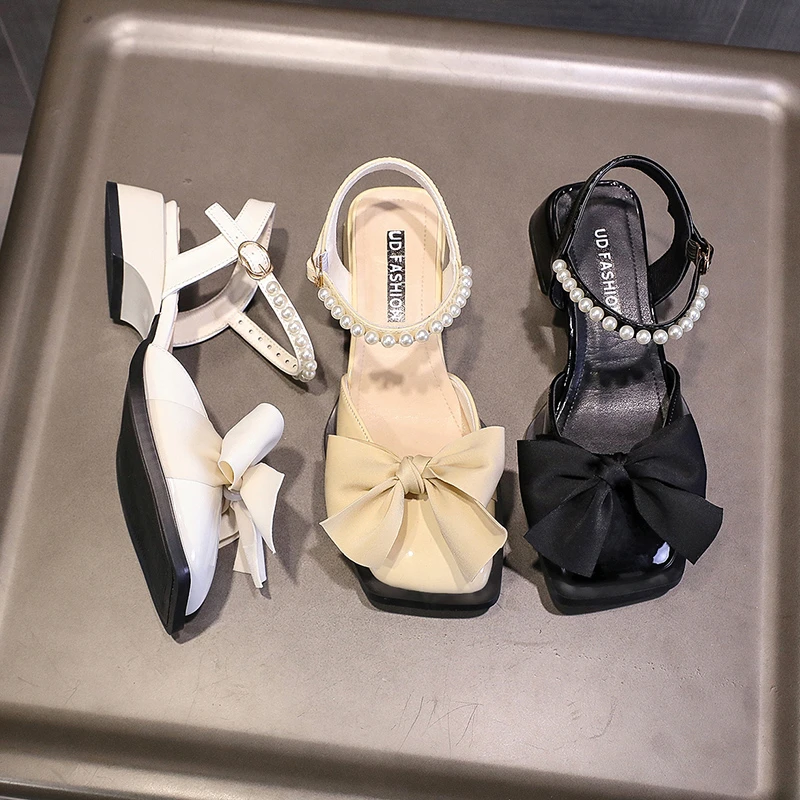 Bow Pearl Sandals High Heels Women 2023 Summer New Korean Style Versatile Square Toe Sandals Mary Jane Female Chunky Heel Pumps
Bow Pearl Sandals High Heels Women 2023 Summer New Korean Style Versatile Square Toe Sandals Mary Jane Female Chunky Heel Pumps