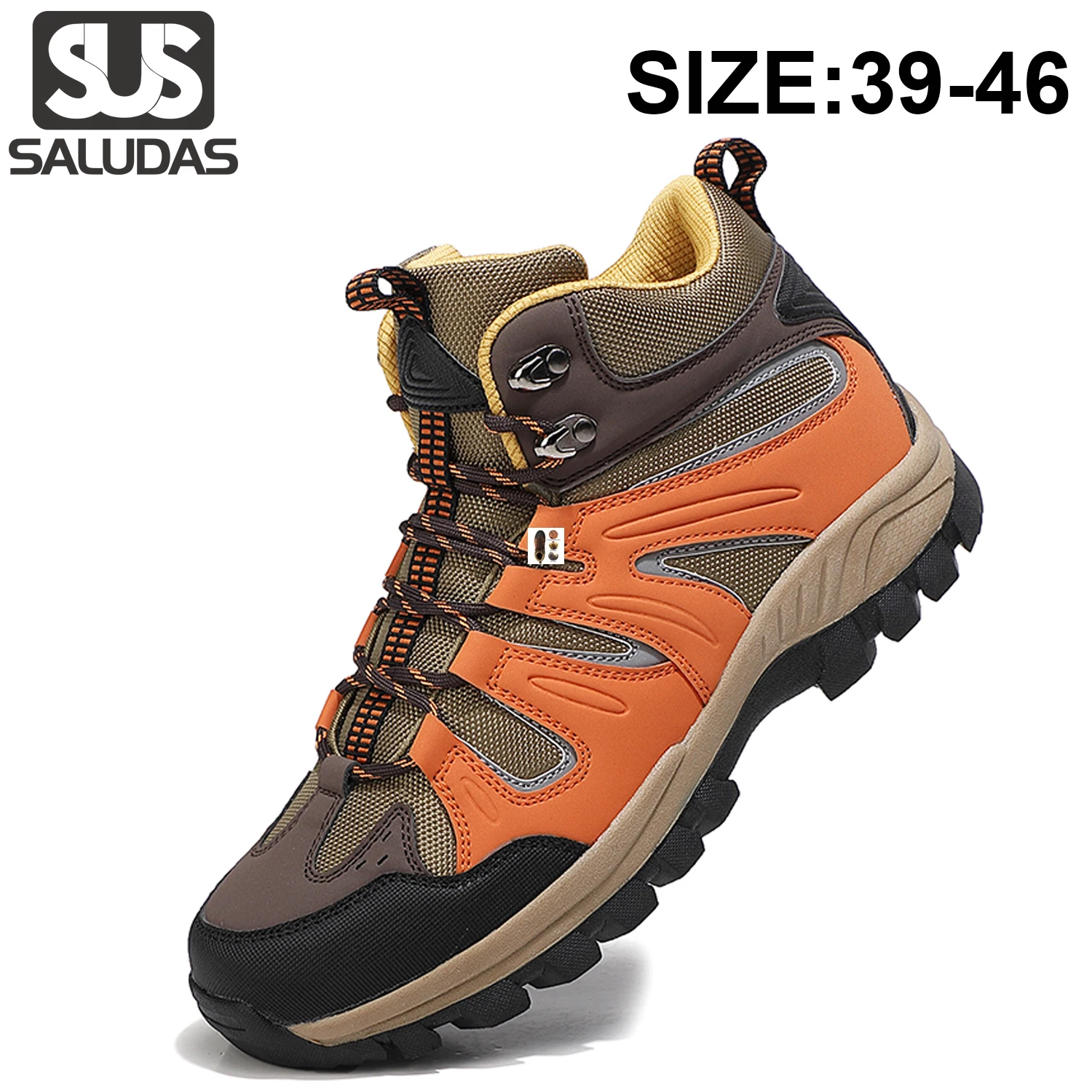 

SALUDAS Waterproof Hiking Boots Men Anti-slip Outdoor Climbing Shoes Jungle Camping Work Shoes Hunting Sneakers Male Army Boots