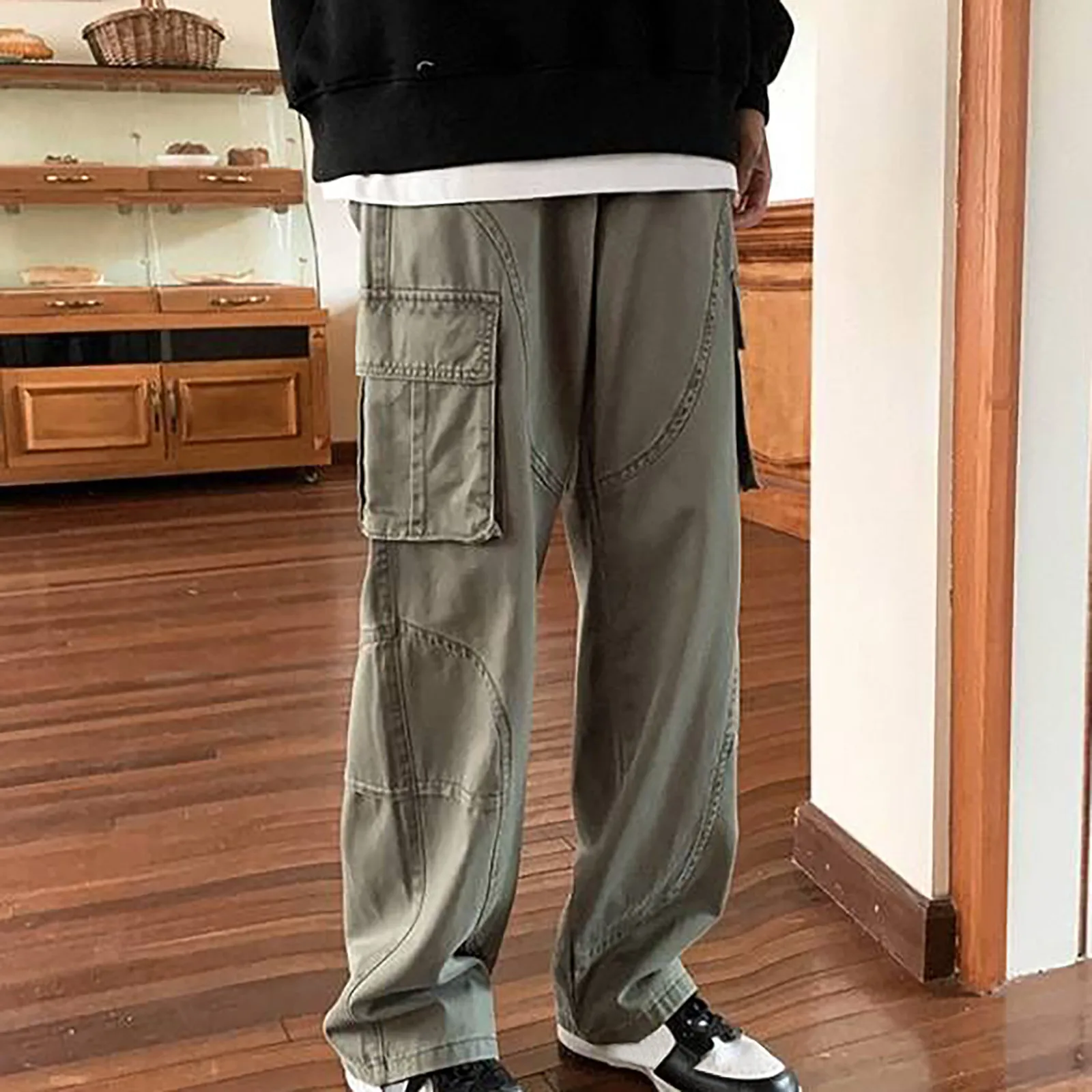 Men's Casual Cargo Pants American Style Pants Streetwear Cargo Trousers Multi Pocket Trousers For Men Solid Color Pantalones
Men's Casual Cargo Pants American Style Pants Streetwear Cargo Trousers Multi Pocket Trousers For Men Solid Color Pantalones