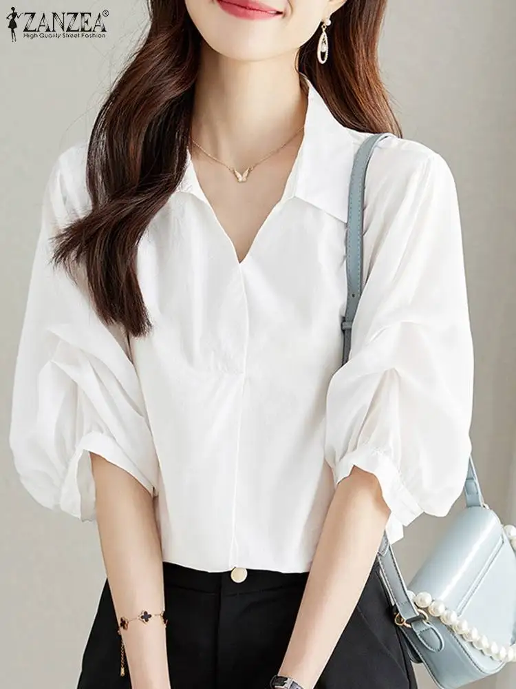 ZANZEA Fashion Summer Elegant Chiffon Patchwork Shirt Casual Lapel Neck Work OL Tops Solid Blusas Mujer Women Half Sleeve Blouse
ZANZEA Fashion Summer Elegant Chiffon Patchwork Shirt Casual Lapel Neck Work OL Tops Solid Blusas Mujer Women Half Sleeve Blouse