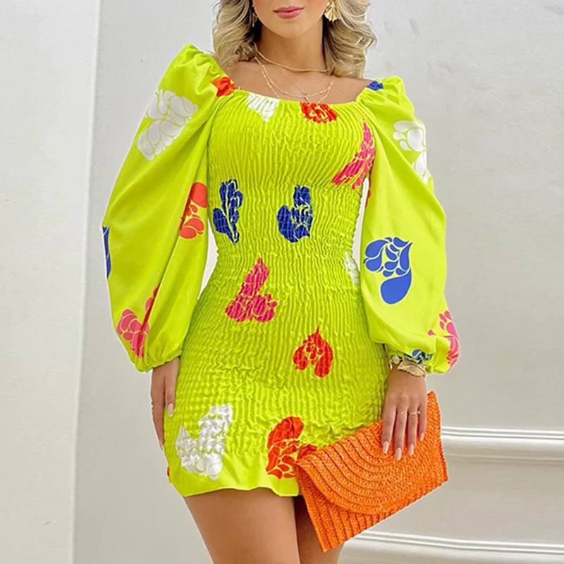 Slash Neck Half Sleeve High Waist Dress Flower Off Shoulder Ruffle Hem Shirred Floral Print Mini Dress
Slash Neck Half Sleeve High Waist Dress Flower Off Shoulder Ruffle Hem Shirred Floral Print Mini Dress