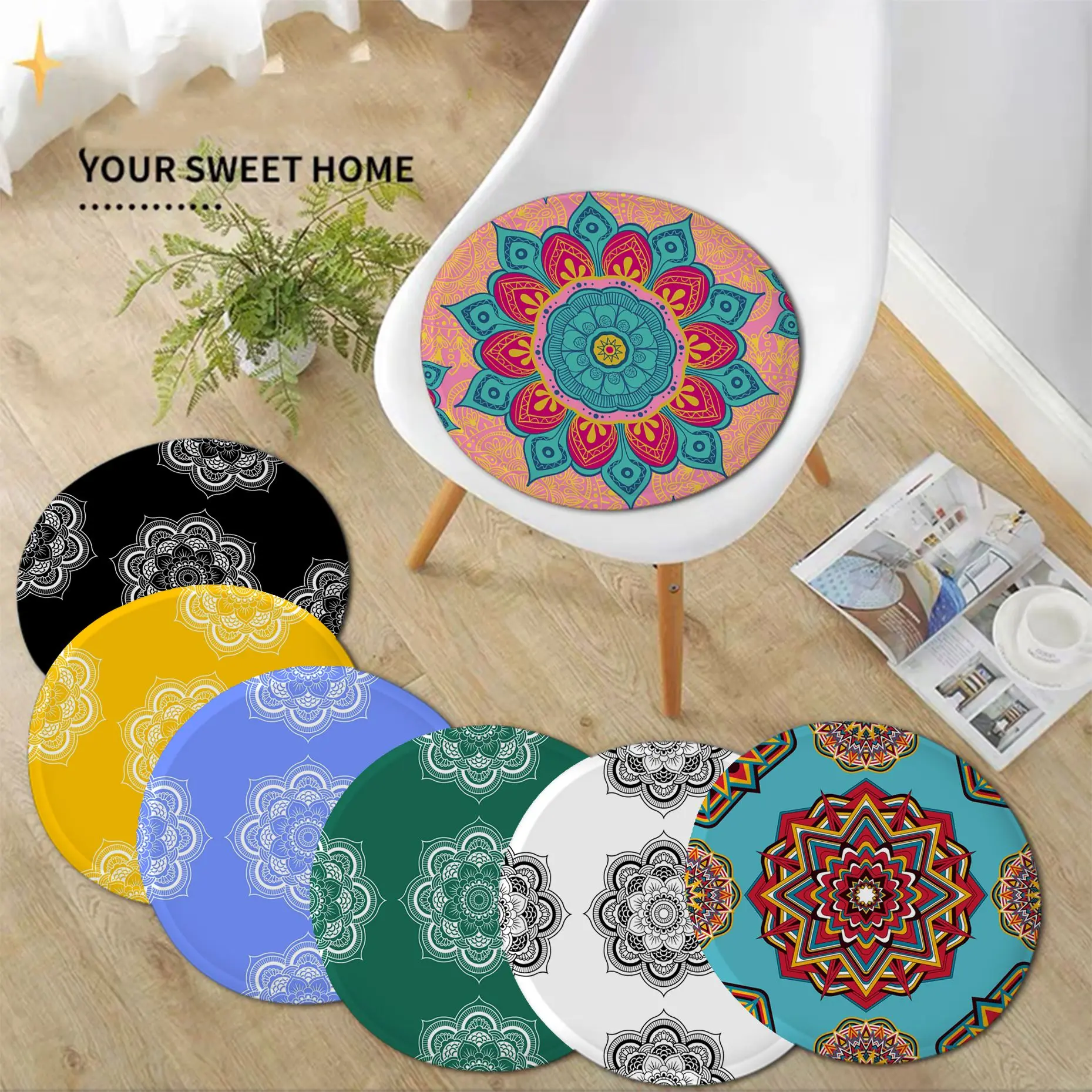 Beautiful Mandalas Pattern Creative Meditation Cushion Stool Pad Dining Chair Tatami Seat Cushion Anti-Slip Seat Mat
Beautiful Mandalas Pattern Creative Meditation Cushion Stool Pad Dining Chair Tatami Seat Cushion Anti-Slip Seat Mat