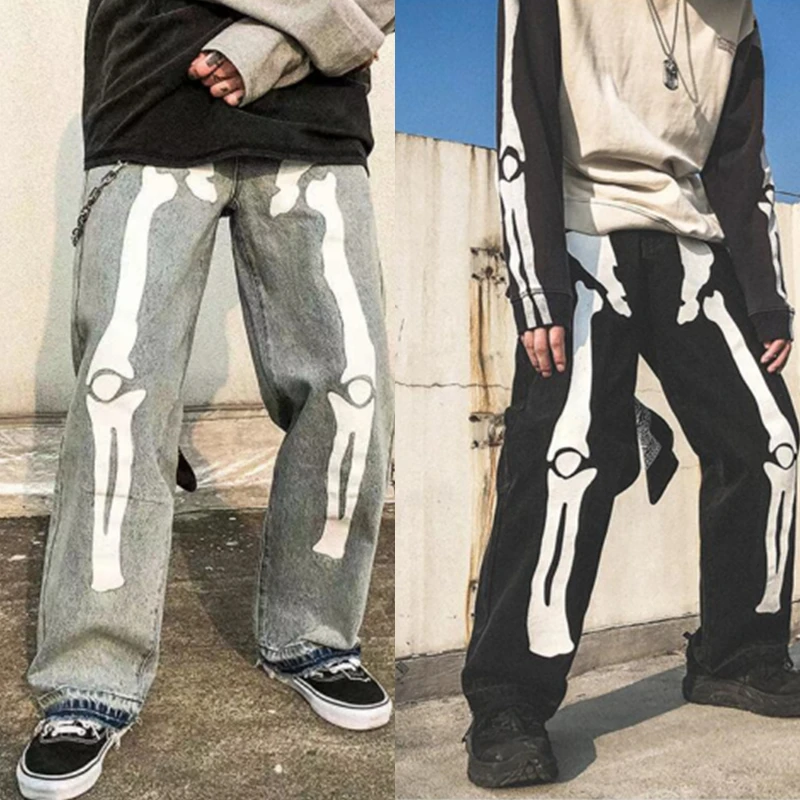 Джинсы мужские с широкими штанинами, прямые свободные брюки с принтом в стиле хип-хоп, Молодежные повседневные штаны из денима, в стиле High ...
Джинсы мужские с широкими штанинами, прямые свободные брюки с принтом в стиле хип-хоп, Молодежные повседневные штаны из денима, в стиле High ...