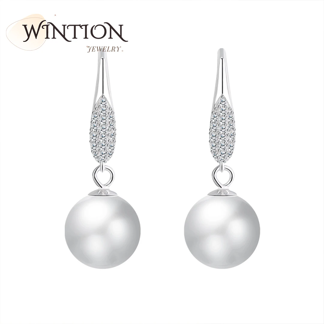 WINTION Pearl For Women Earrings S925 Sterling Silver Earhooks Inlaid Zircon Simple Fashion High-end Wedding Jewelry Gift
WINTION Pearl For Women Earrings S925 Sterling Silver Earhooks Inlaid Zircon Simple Fashion High-end Wedding Jewelry Gift