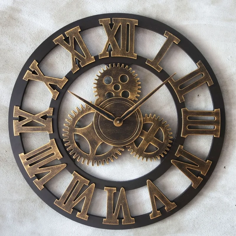 Classic Retro Wooden Wall Clock Retro Gear Wall Clock Roman Numerals Clocks and Watches European Decor Living Room
Classic Retro Wooden Wall Clock Retro Gear Wall Clock Roman Numerals Clocks and Watches European Decor Living Room