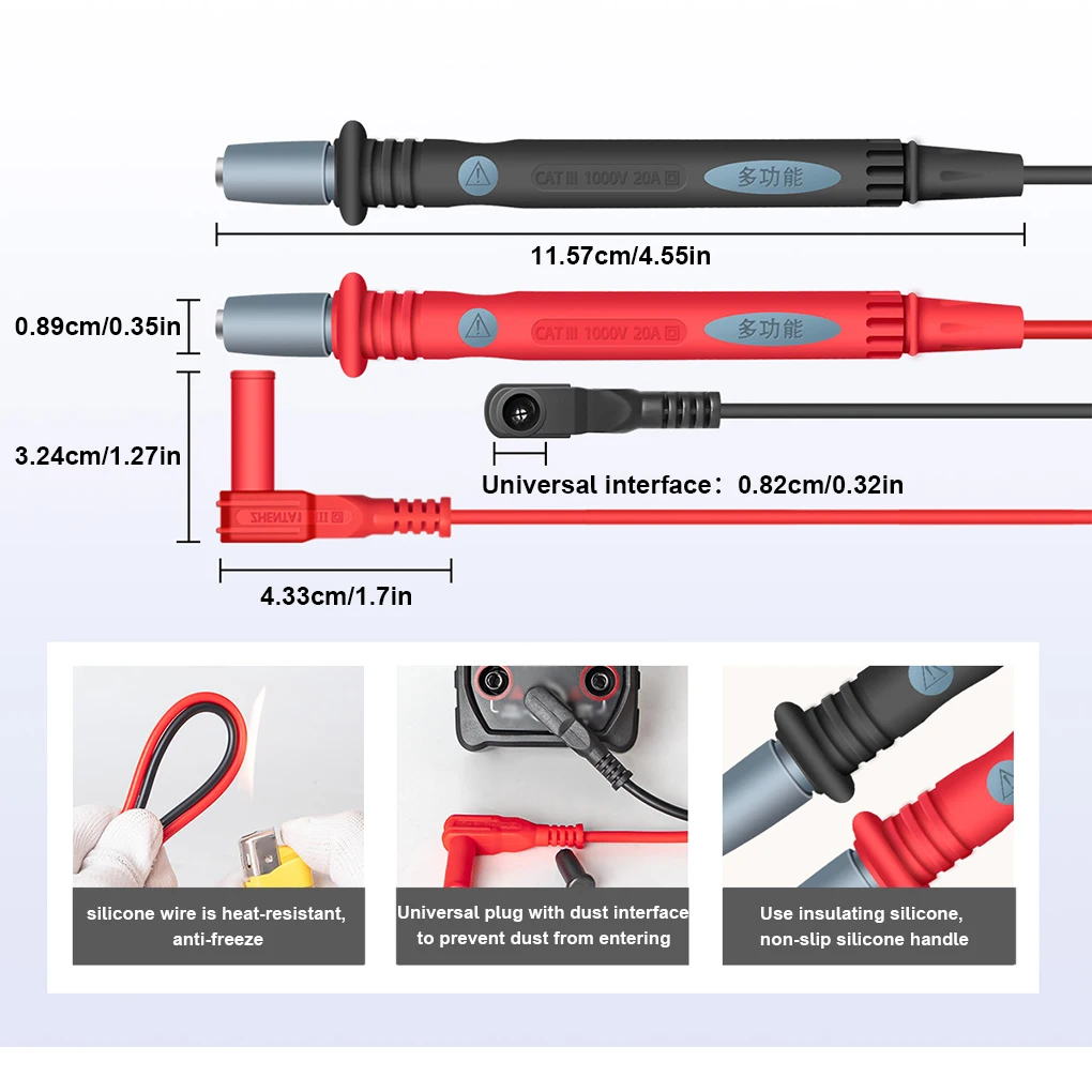 22 Pieces Multimeter Probe Replaceable Needles Test Leads Kits Universal Meter Cable Set Test Tools Battery Circuit Tester Parts
22 Pieces Multimeter Probe Replaceable Needles Test Leads Kits Universal Meter Cable Set Test Tools Battery Circuit Tester Parts