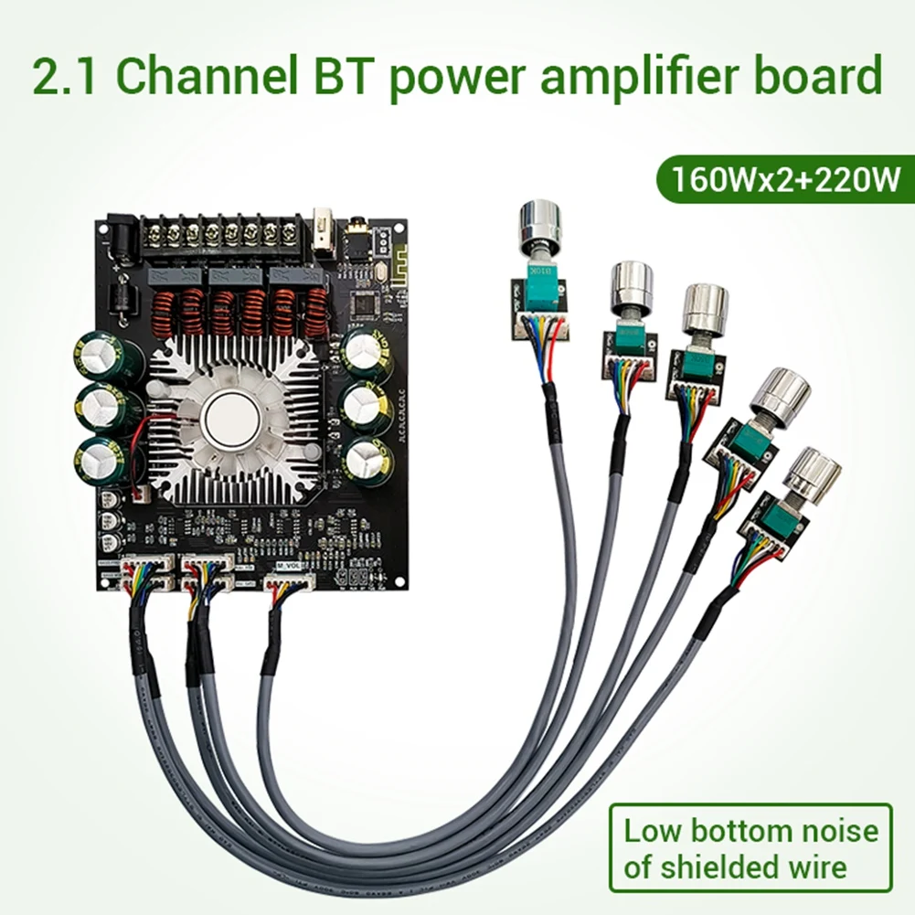 ZK-HT22 Lead Type Bluetooth Amplifier Module 2.1 Channel TDA7498E Tone Subwoofer 160WX2+220W Audio Amplifier
ZK-HT22 Lead Type Bluetooth Amplifier Module 2.1 Channel TDA7498E Tone Subwoofer 160WX2+220W Audio Amplifier