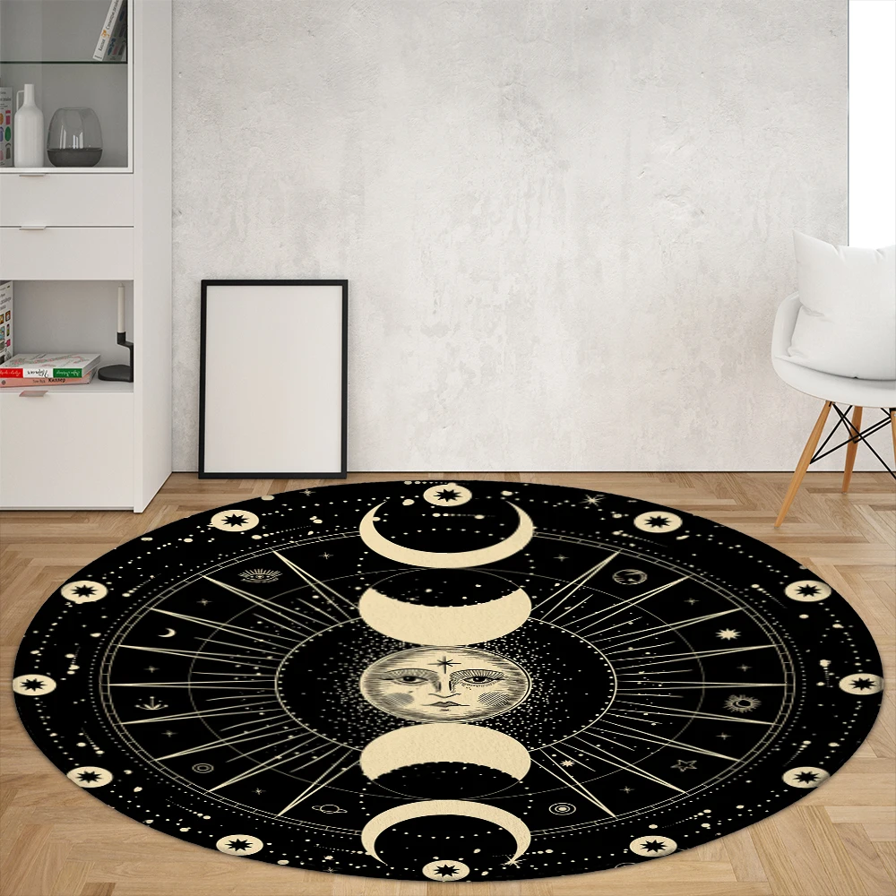 Black Moon Phase Round Rug for the Living Room Floor Mat Bedroom Rugs Soft Carpets Home Sofa Table Decor Mat
Black Moon Phase Round Rug for the Living Room Floor Mat Bedroom Rugs Soft Carpets Home Sofa Table Decor Mat
