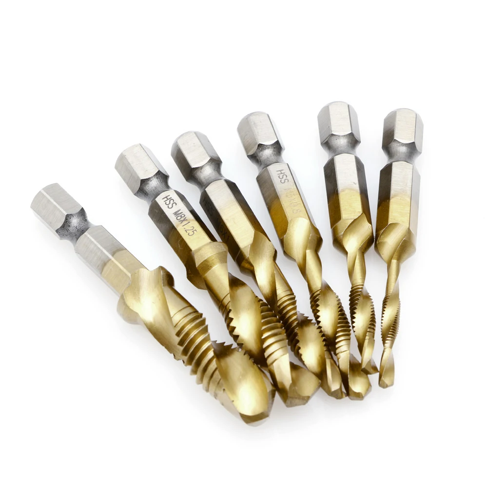 1 Set Hex Shank M3-M10 Titanium Plated HSS Hand Screw Thread Metric Tap Drill Bits Drop Shipping
1 Set Hex Shank M3-M10 Titanium Plated HSS Hand Screw Thread Metric Tap Drill Bits Drop Shipping