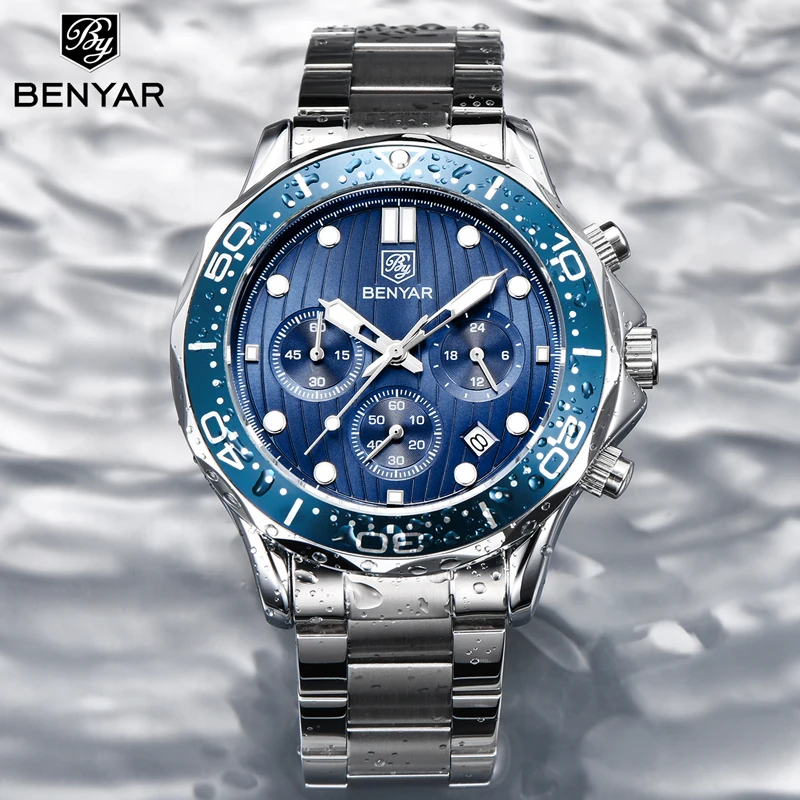 BENYAR New Mens Watches Top Brand Luxury Quartz Men Watch Sport Watch For Men Chronograph Military Watch Men Relogio Masculino
BENYAR New Mens Watches Top Brand Luxury Quartz Men Watch Sport Watch For Men Chronograph Military Watch Men Relogio Masculino