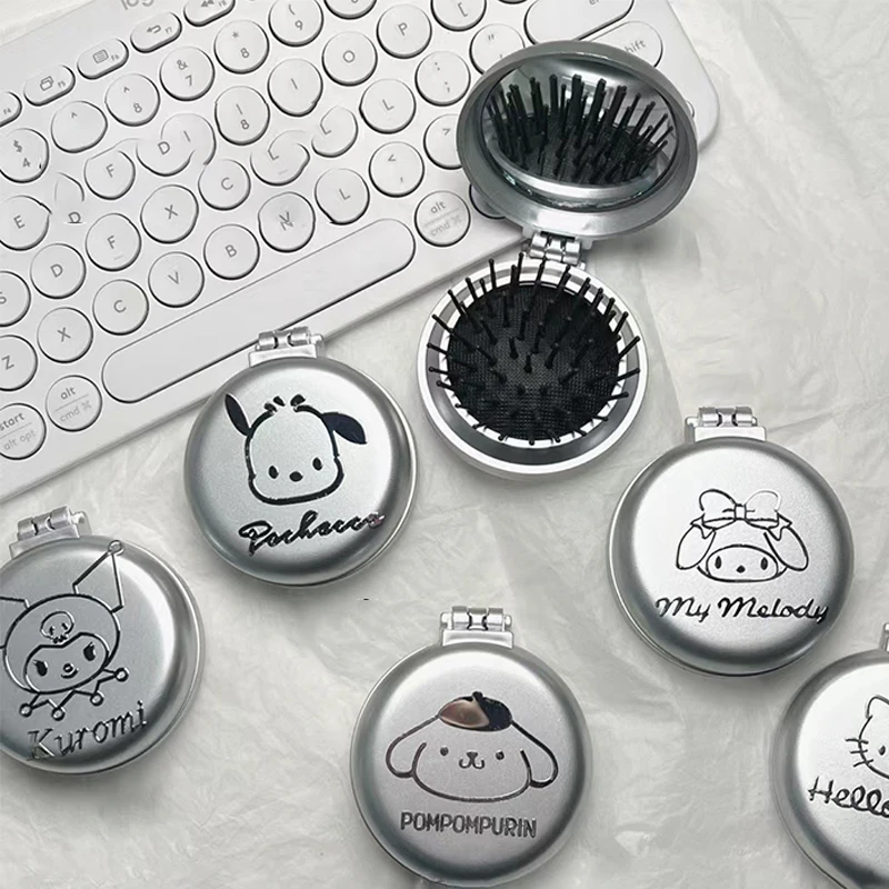Kawaii Kuromi Hellokitty Folding Travel Pocket Mirror Hair Brushes Round Cartoon Mini Hair Massage Comb Gifts for Women and Girl
Kawaii Kuromi Hellokitty Folding Travel Pocket Mirror Hair Brushes Round Cartoon Mini Hair Massage Comb Gifts for Women and Girl
