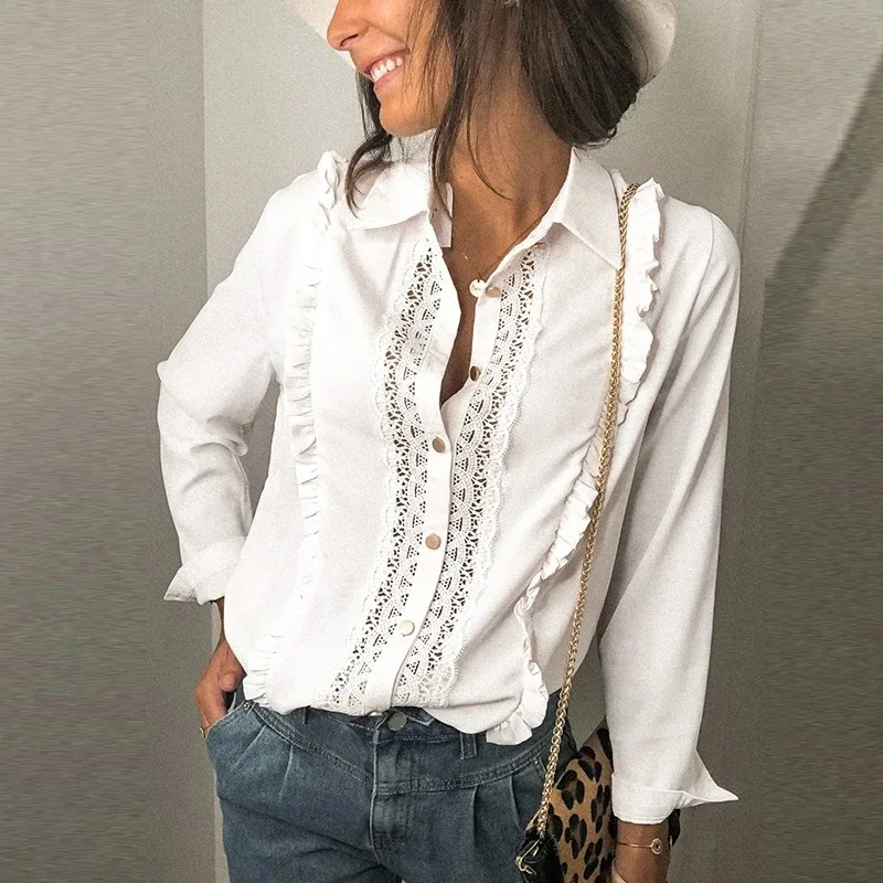 GypsyLady White Lace Elegant Blouse Shirt Hollow Out Sheer Women Blouse Long Sleeve Sexy Chic Office Ladies Holiday Top Shirt
GypsyLady White Lace Elegant Blouse Shirt Hollow Out Sheer Women Blouse Long Sleeve Sexy Chic Office Ladies Holiday Top Shirt