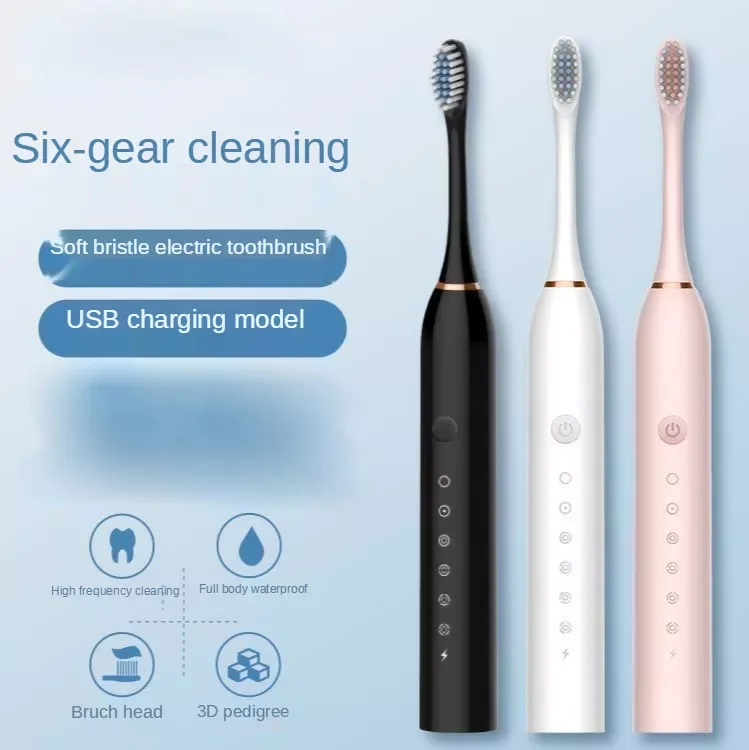 2021 Sonic Electric Toothbrush Adult Timer Brush 6 Mode USB Charger Rechargeable Tooth Brushes Replacement Heads Set
2021 Sonic Electric Toothbrush Adult Timer Brush 6 Mode USB Charger Rechargeable Tooth Brushes Replacement Heads Set