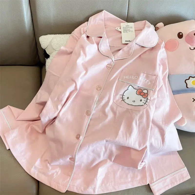Kawaii Sanrios Pajama Sets Fall Cotton Hello Kitty Pajamas Cartoon Anime Sleep Tops Sleep Bottoms Loungewear Set Pink
Kawaii Sanrios Pajama Sets Fall Cotton Hello Kitty Pajamas Cartoon Anime Sleep Tops Sleep Bottoms Loungewear Set Pink