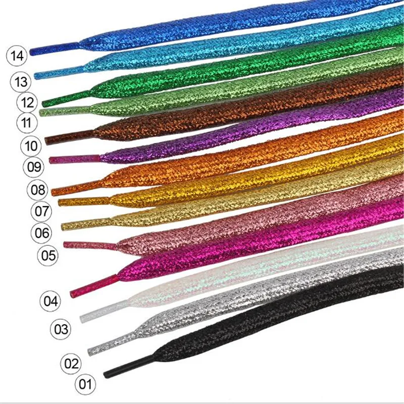 Cool Flat Glitter Shoelaces Shiny Fashion Sparkly Shoe Laces Christmas Colors Chic Shimmering 7mm Metallic Bootlaces 110cm
Cool Flat Glitter Shoelaces Shiny Fashion Sparkly Shoe Laces Christmas Colors Chic Shimmering 7mm Metallic Bootlaces 110cm