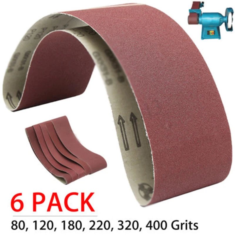 6pcs/set 915mm*100mm Aluminum Oxide Metal Sanding Belts 80-400 Grits Abrasive Sanding Screen Band For Wood Soft Metal Grinding
6pcs/set 915mm*100mm Aluminum Oxide Metal Sanding Belts 80-400 Grits Abrasive Sanding Screen Band For Wood Soft Metal Grinding