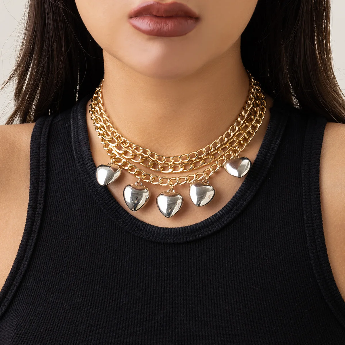 Ailodo Punk Heart Choker Necklace For Women 3 Pcs/Set Thick Chain Party Wedding Statement Necklace Fashion Jewelry Girls Gift
Ailodo Punk Heart Choker Necklace For Women 3 Pcs/Set Thick Chain Party Wedding Statement Necklace Fashion Jewelry Girls Gift