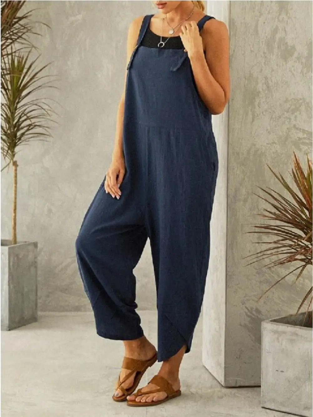 2023 Women's Solid Color Casual Nine-point Suit Pants Cotton And Linen Jumpsuits Wide Leg Pants
2023 Women's Solid Color Casual Nine-point Suit Pants Cotton And Linen Jumpsuits Wide Leg Pants