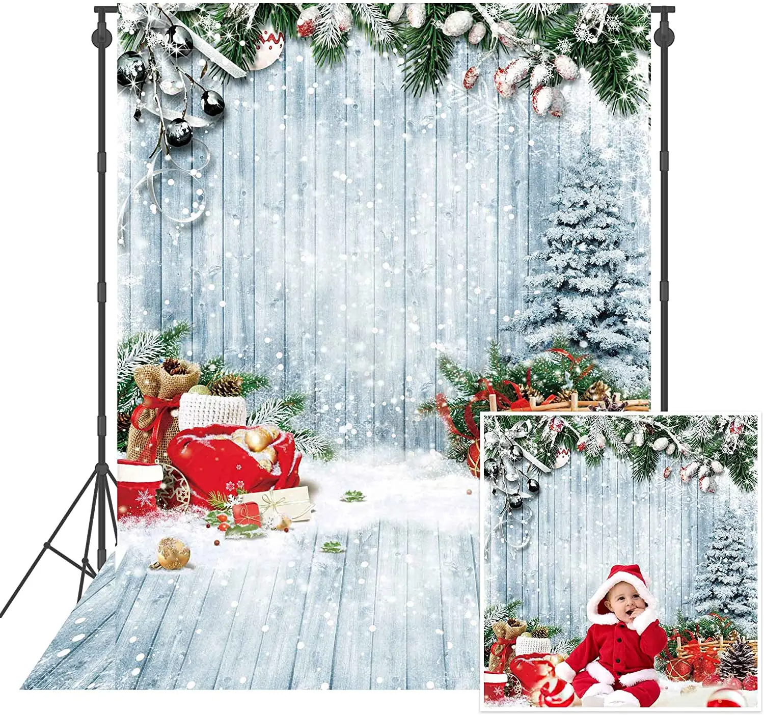 Wood Christmas Photography Backdrop Winter Snow Pine Branches Xmas Background Holiday New Year Party Newborn Baby Shower Party 
Wood Christmas Photography Backdrop Winter Snow Pine Branches Xmas Background Holiday New Year Party Newborn Baby Shower Party