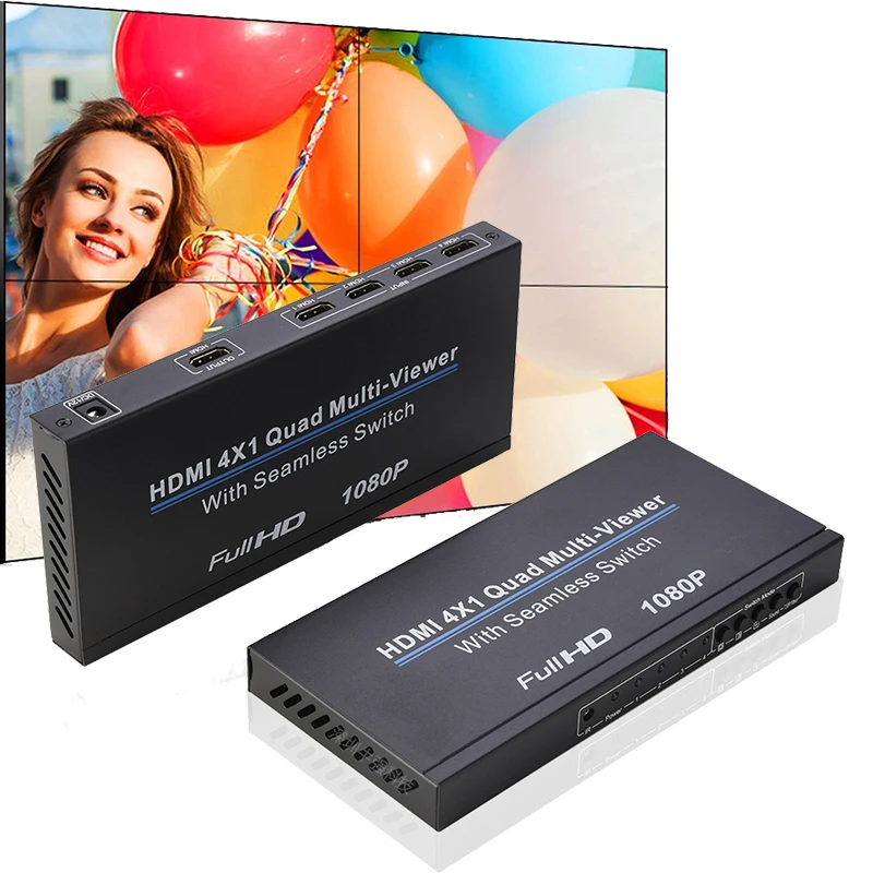 Full HD 1080P 4x1 HDMI Multiviewer Quad Multi-viewer with seamless Switcher 4 In 1 out 4 out Multi Viewer video Screen Divider
Full HD 1080P 4x1 HDMI Multiviewer Quad Multi-viewer with seamless Switcher 4 In 1 out 4 out Multi Viewer video Screen Divider