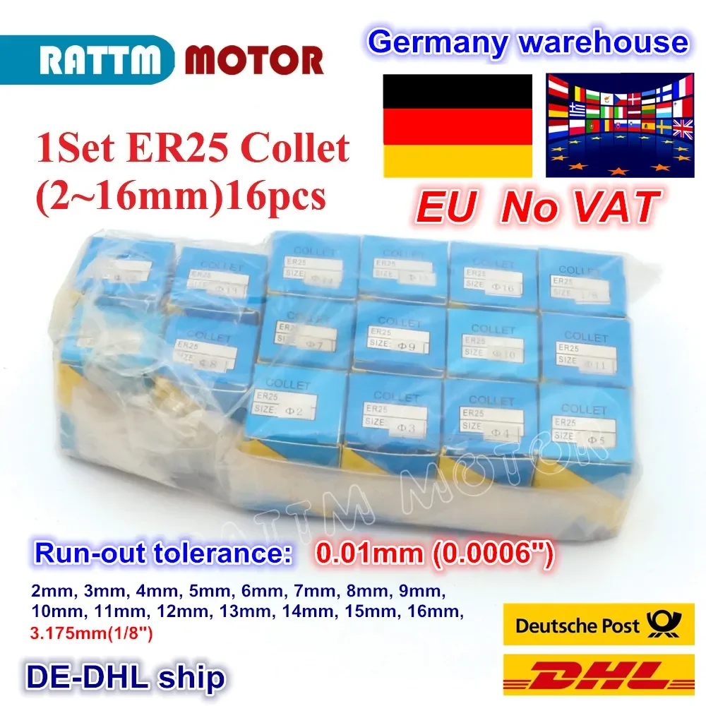 NEW DE Free VAT 1 zestaw ER25 2-16mm 16 sztuk collet bicie 0.1mm precyzyjna tuleja sprężynowa do frezowanie CNC narzędzie tok
NEW DE Free VAT 1 zestaw ER25 2-16mm 16 sztuk collet bicie 0.1mm precyzyjna tuleja sprężynowa do frezowanie CNC narzędzie tok