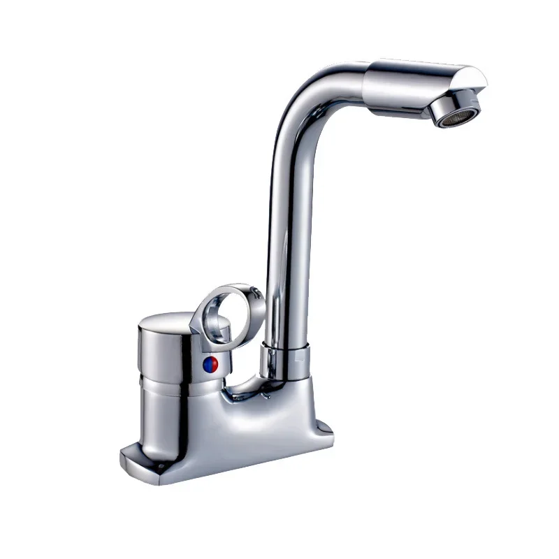 Deck Mounted Kitchen Faucet, Single Hollow Handle Two Hole Kitchen Sink Faucet with 360 Rotatable Sprayer, Silver
Deck Mounted Kitchen Faucet, Single Hollow Handle Two Hole Kitchen Sink Faucet with 360 Rotatable Sprayer, Silver