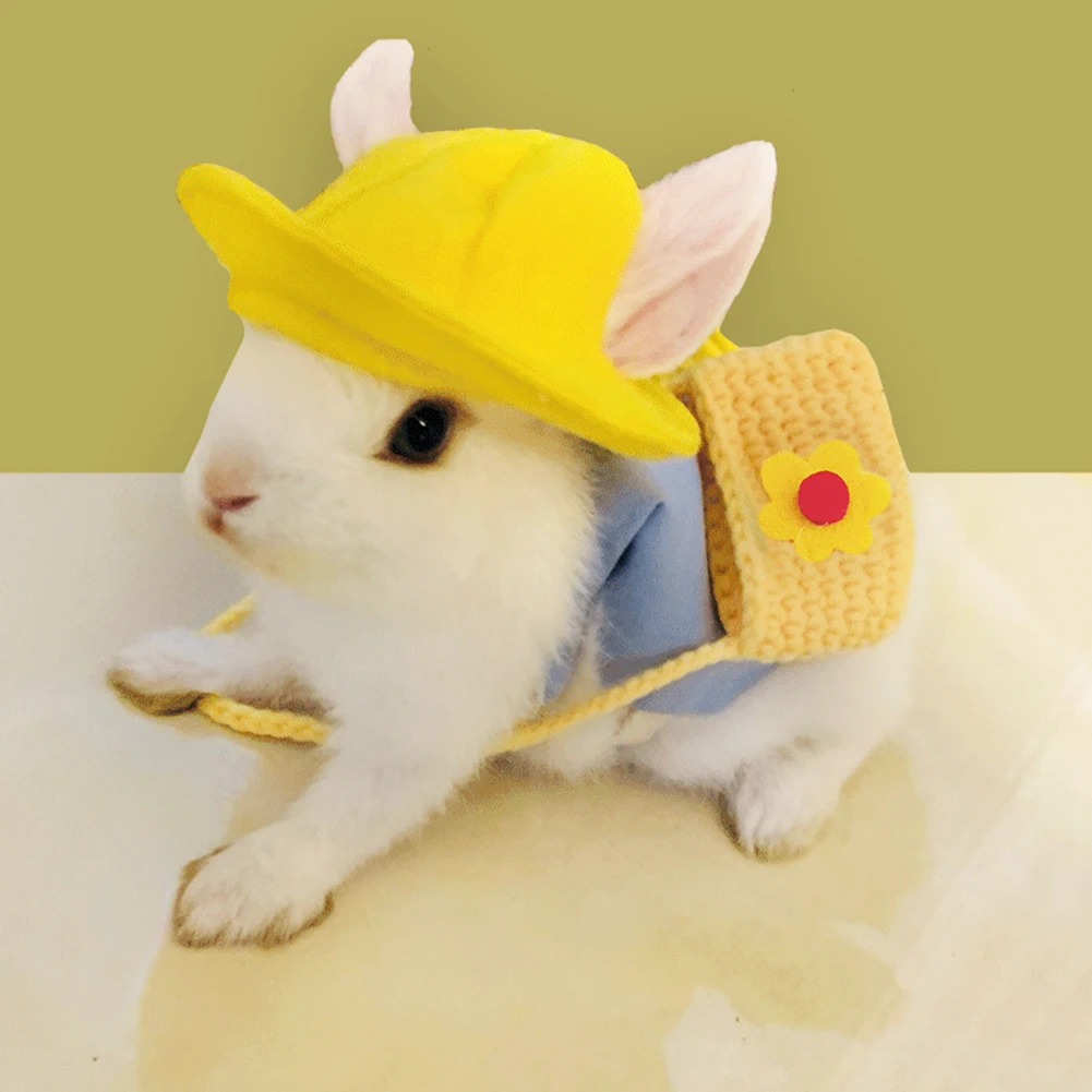 Cute Bunny Pet Vest Accessories Outdoor Leash Rabbit Clothes with Bag Hat Harness Strap Leash Dress Clothes for Guinea Pig
Cute Bunny Pet Vest Accessories Outdoor Leash Rabbit Clothes with Bag Hat Harness Strap Leash Dress Clothes for Guinea Pig