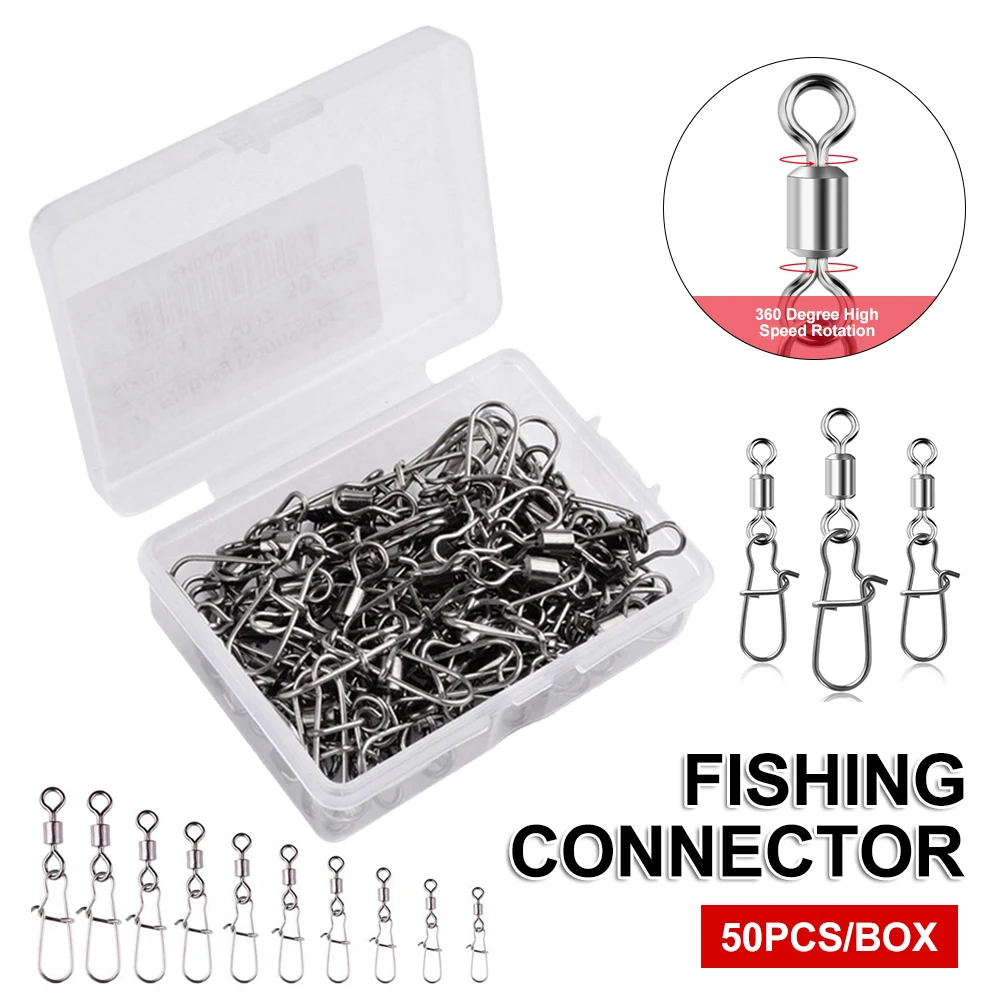 50pcs 2/0# 1/0# 1#-14# Stainless Steel Fishing Connectors Lure Connector Swivel Snap Pins Fishing Accessories With Storage Case
50pcs 2/0# 1/0# 1#-14# Stainless Steel Fishing Connectors Lure Connector Swivel Snap Pins Fishing Accessories With Storage Case